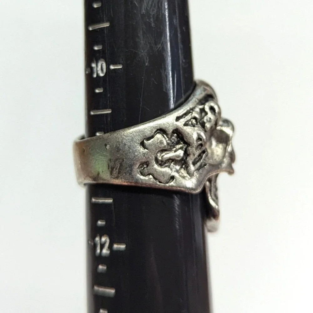 Vintage New Skull Ring Unisex Big Mens Plus Size 11 SilverTone Gothic‎ Biker